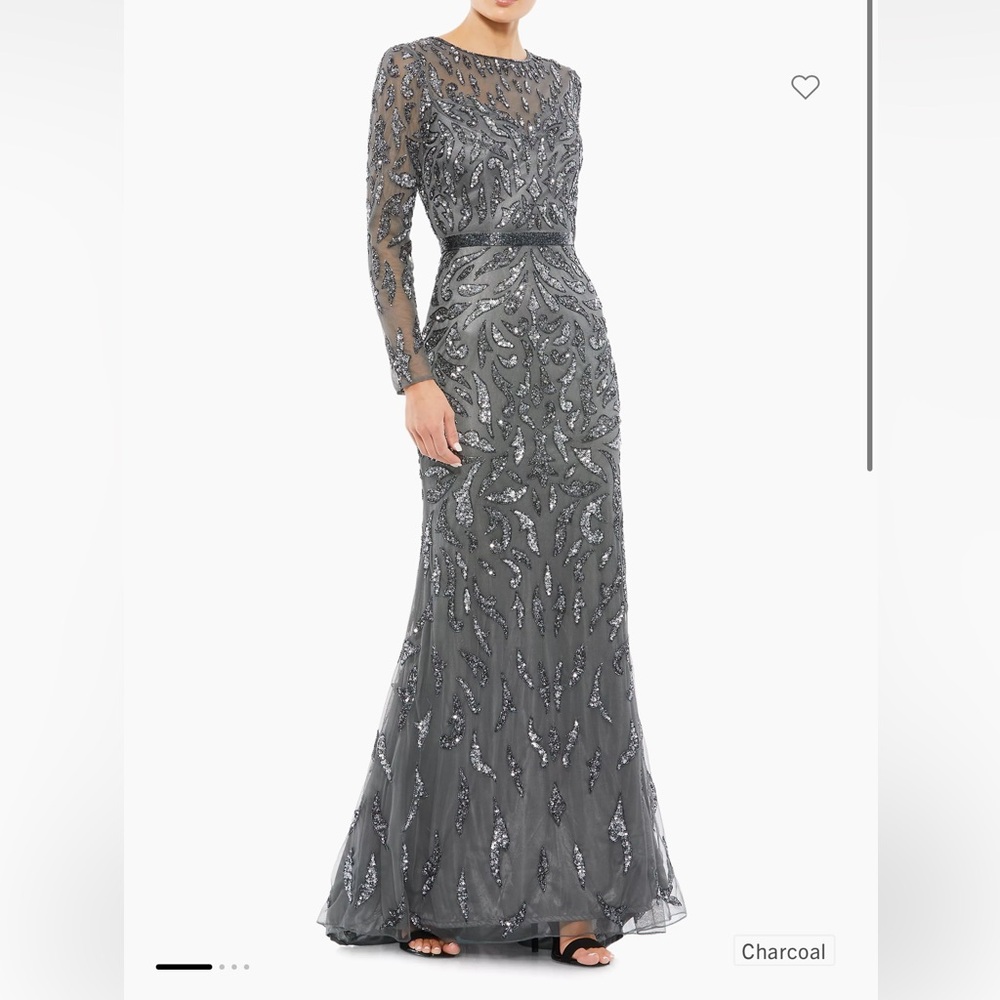 Mac Duggal Grey Dress Size 4